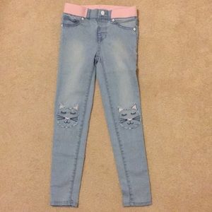 Girls' Jeans Jeggings Cat Patches